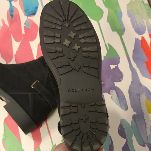 Cole Haan Black Suede Boots - Picture 2 of 4